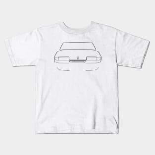 Rover SD1 classic 1970s-1980s British executive saloon car black outline graphic Kids T-Shirt